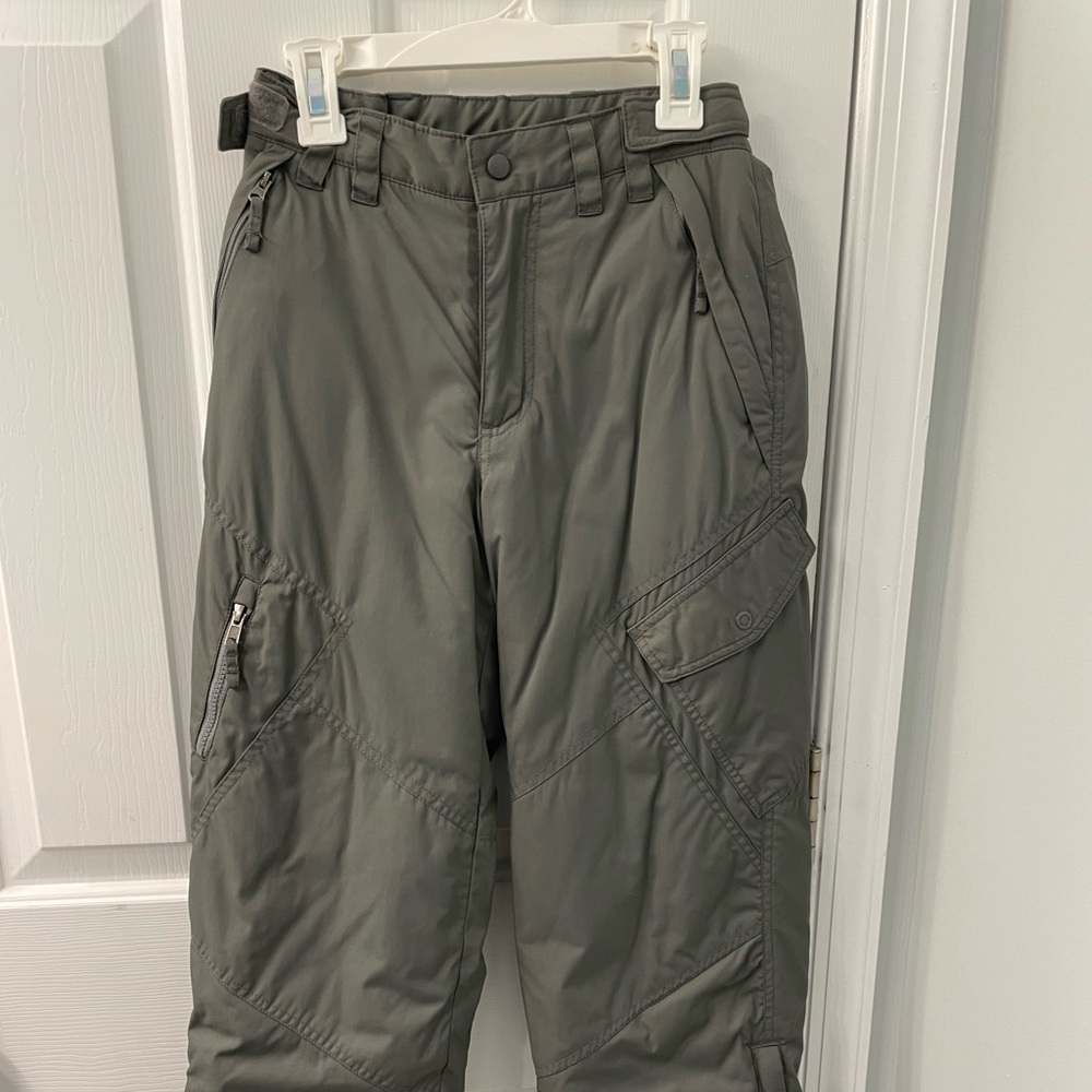 LL Bean kids ski snow pants size 8 gray
